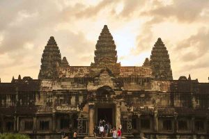 Experience the magic of Angkor Wat at dawn on our Half-Day Sunrise Angkor Cycling Tour